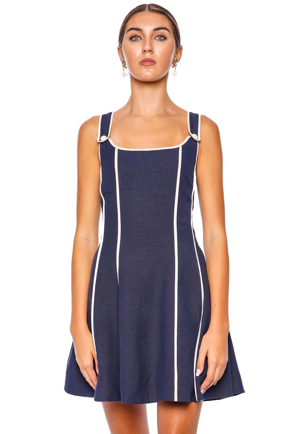 SIMKHAI Irie Midnight Striped Mini Dress