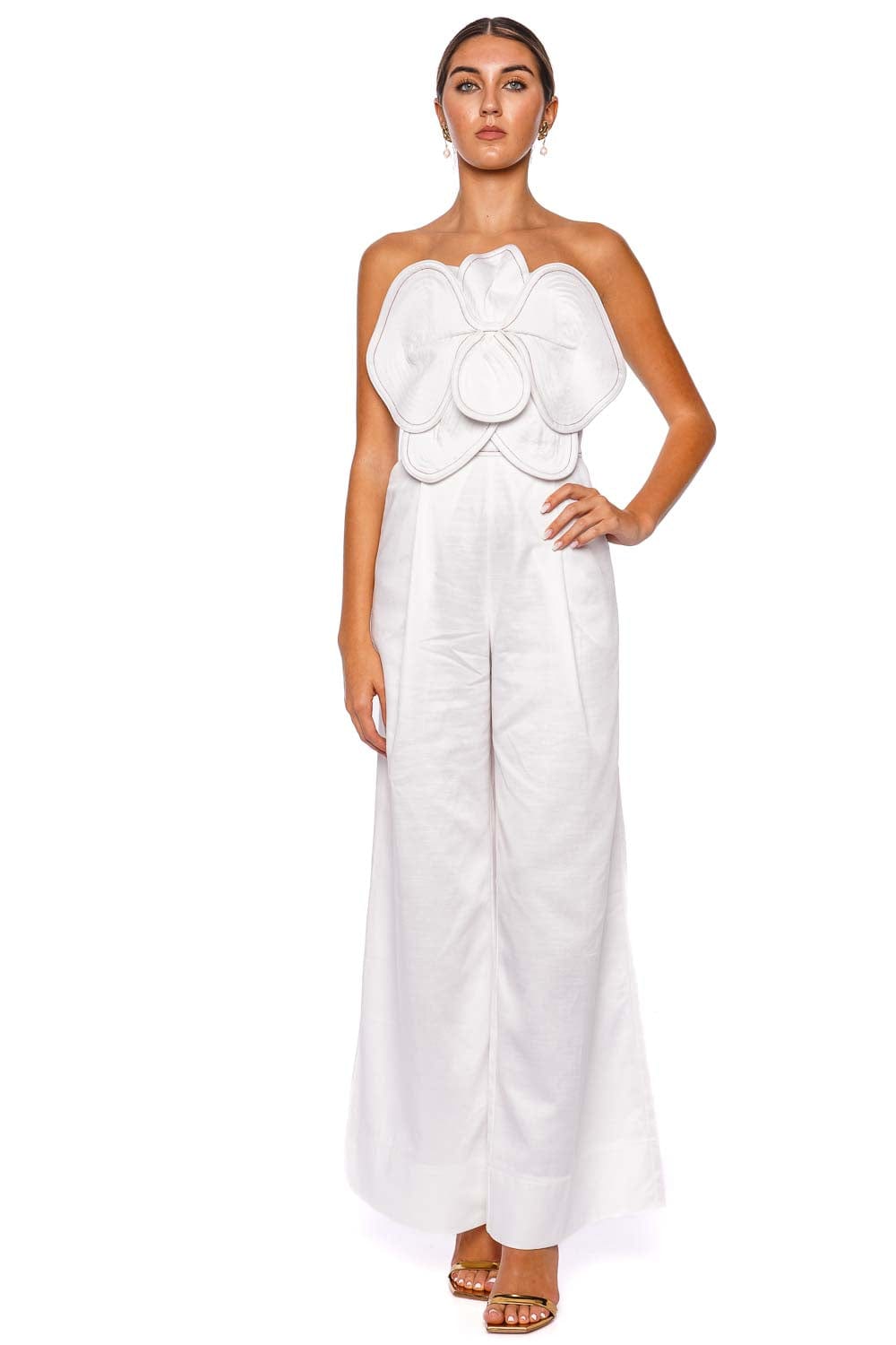 Andres Otalora A Flor De Piel Sculpted Strapless Jumpsuit