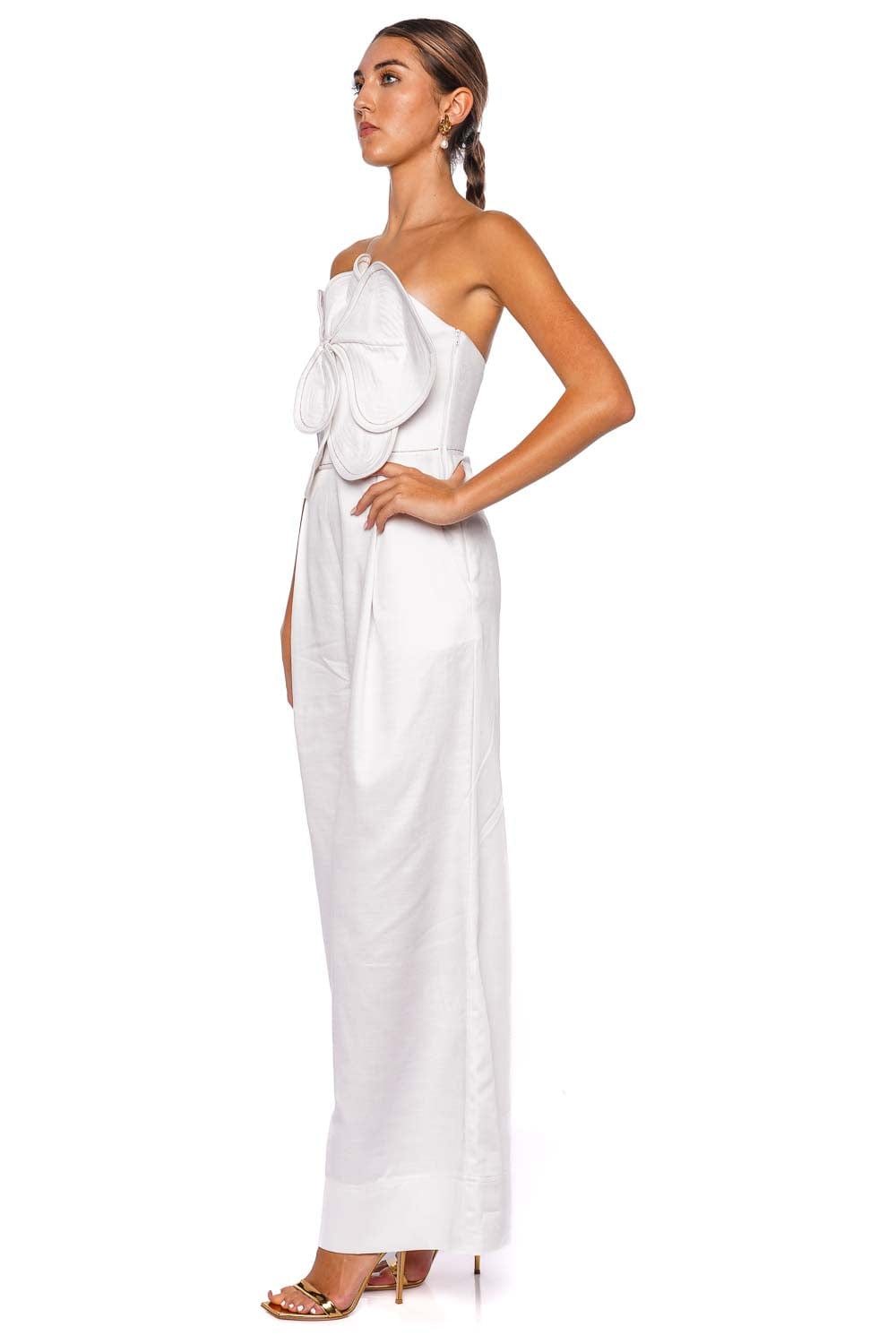 Andres Otalora A Flor De Piel Sculpted Strapless Jumpsuit