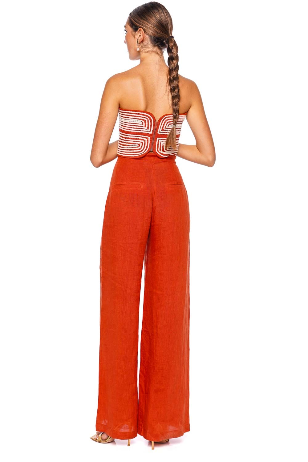 Andres Otalora Poesia Linen Wide Leg Pant