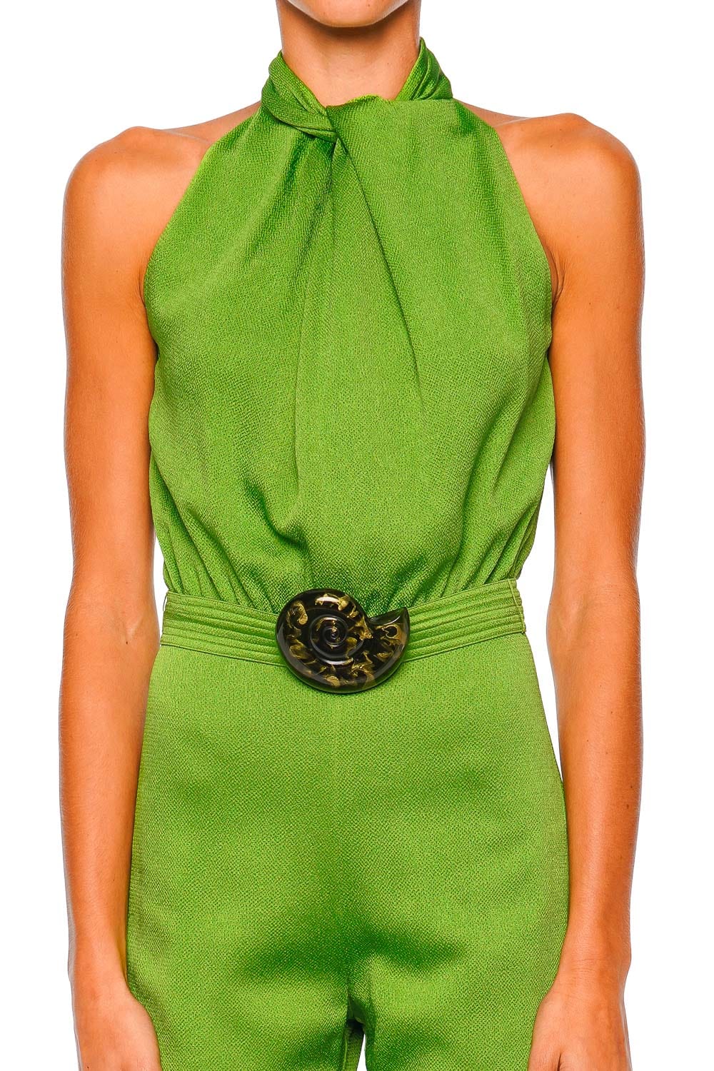 Silvia Tcherassi Siv Embellished Satin Sleeveless Jumpsuit