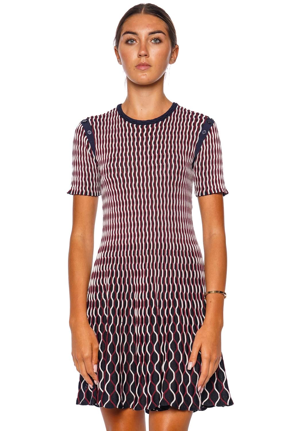 SIMKHAI Baylor Short Sleeve Knit Mini Dress