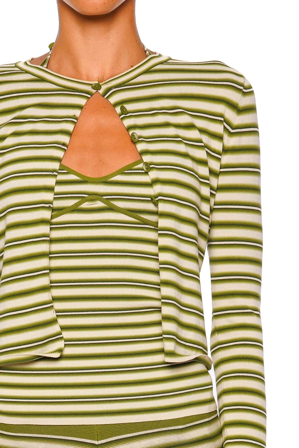 Faithfull The Brand Cinta Juniper Ombre Stripe Cardigan
