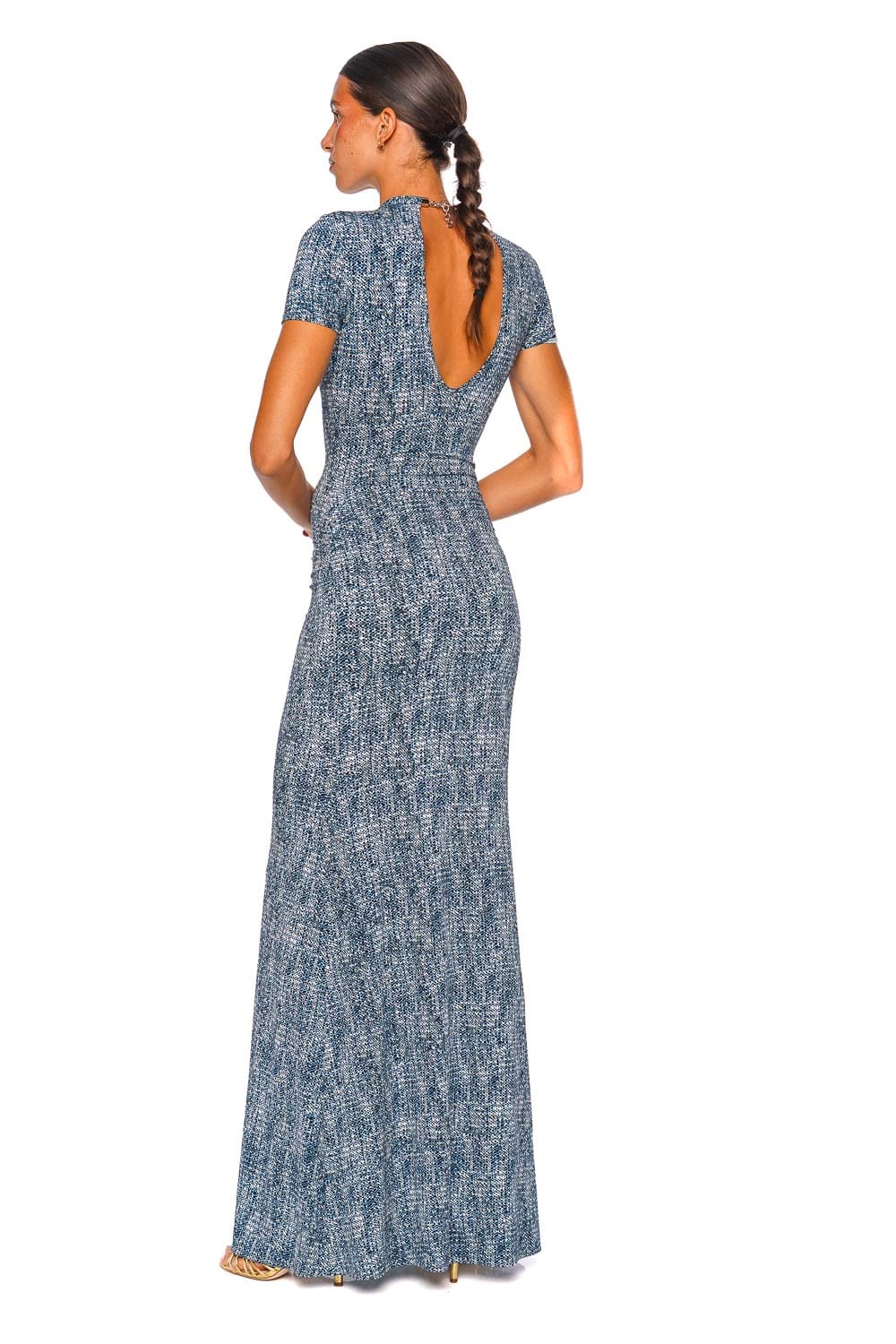Yara Embellished Short Sleeve Maxi Dress