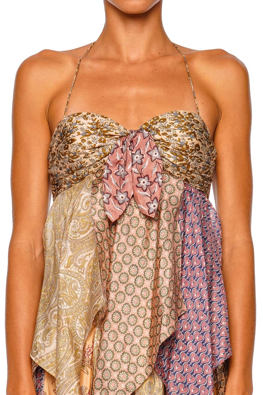 ZIMMERMANN Fairlight Scarf Halter Midi Dress