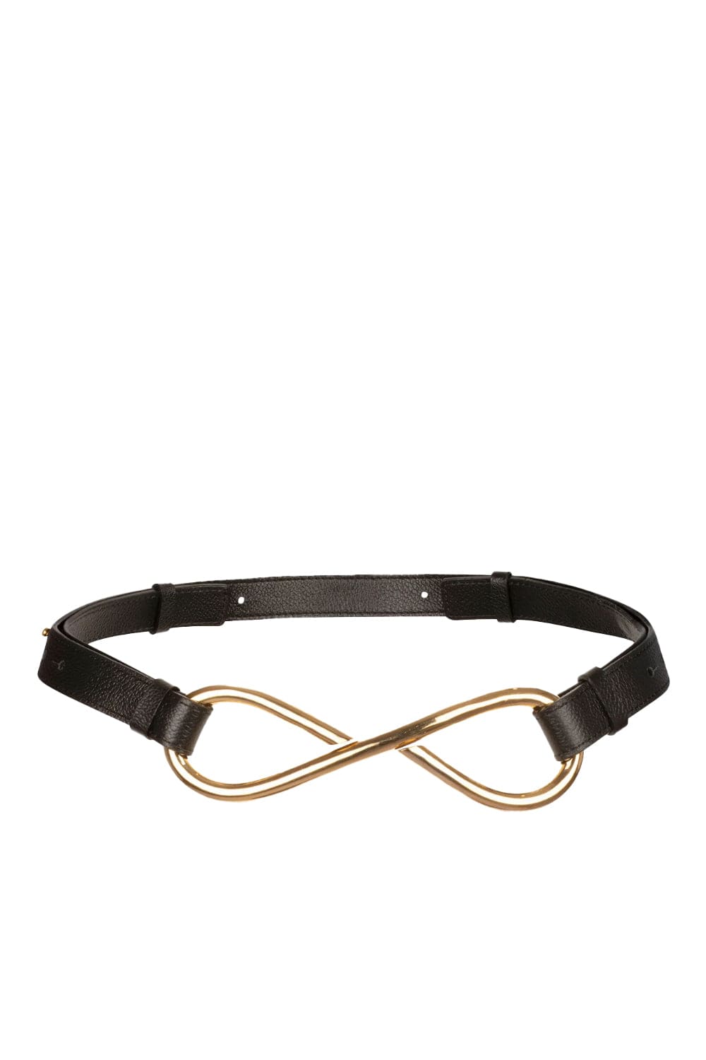 Silvia Tcherassi Oihana Black Leather Belt