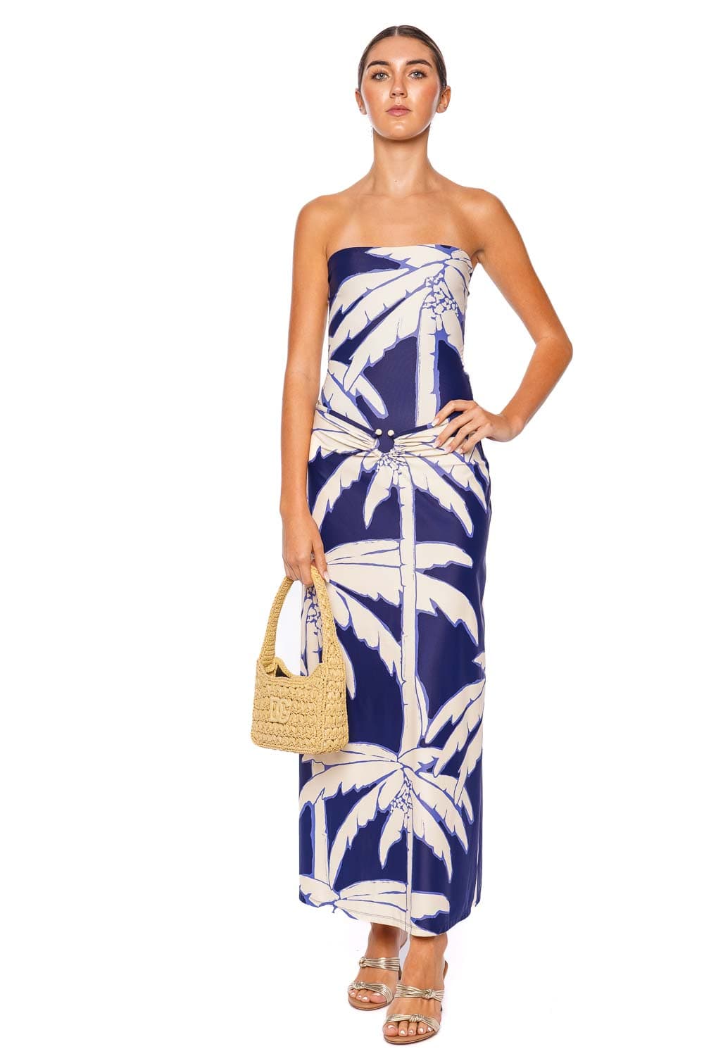 Johanna Ortiz Breath of Life Palms Midi Skirt