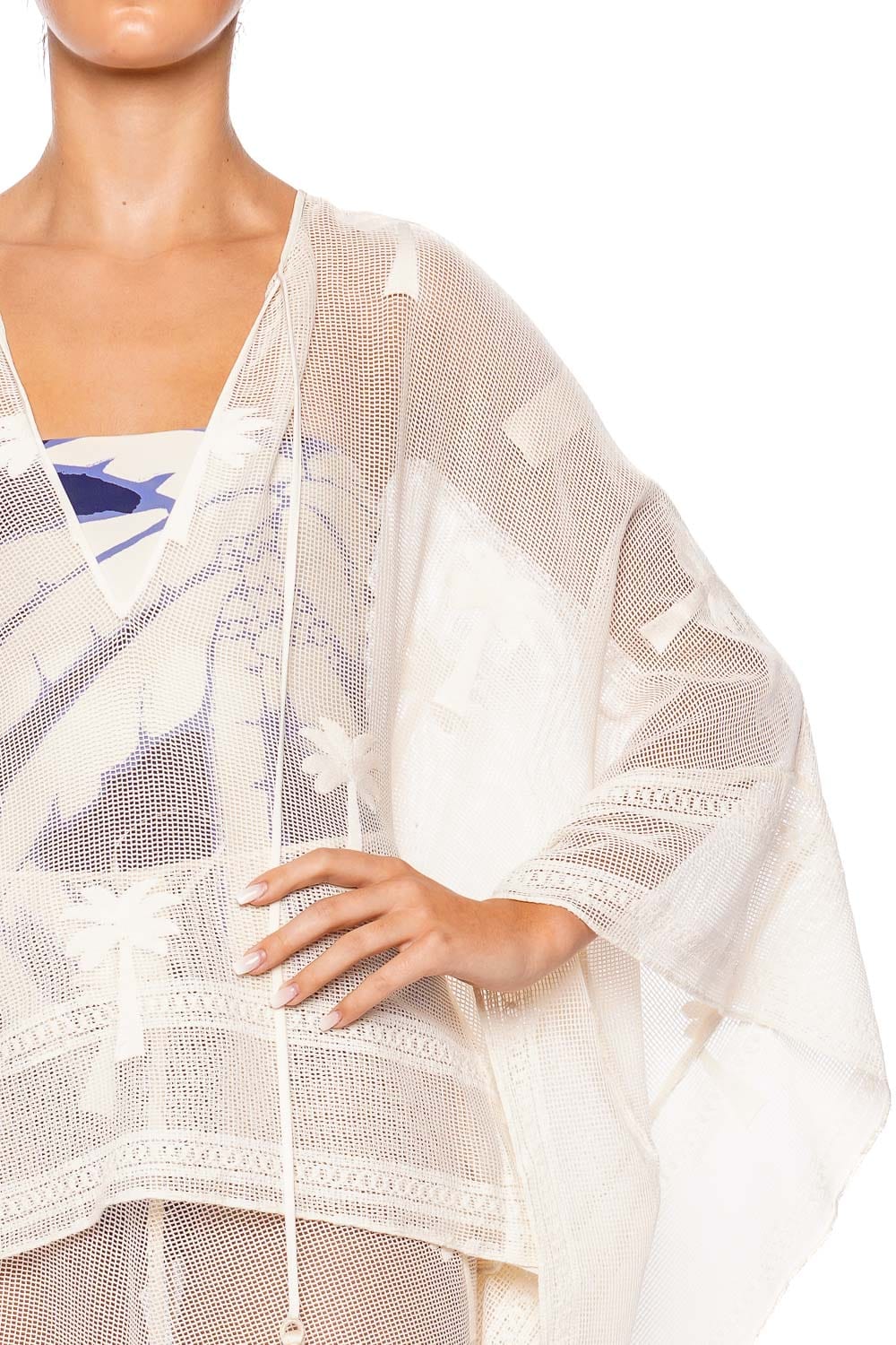 Johanna Ortiz After Swimming Embroidered Cotton Poncho