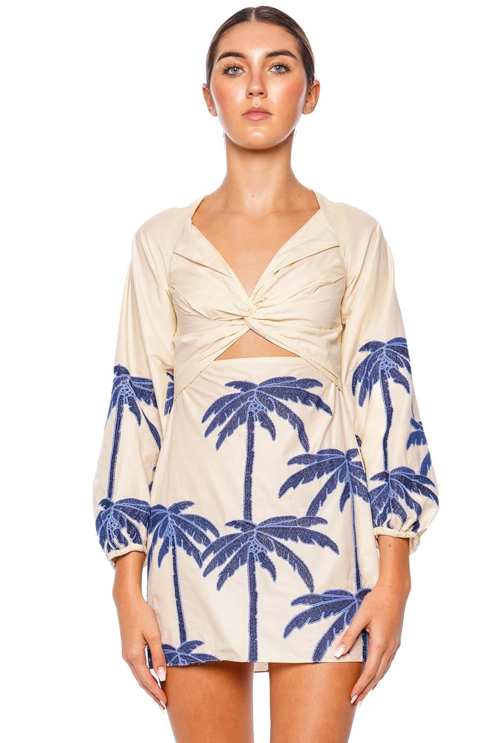 Johanna Ortiz The Power of the Sea Palm Mini Dress