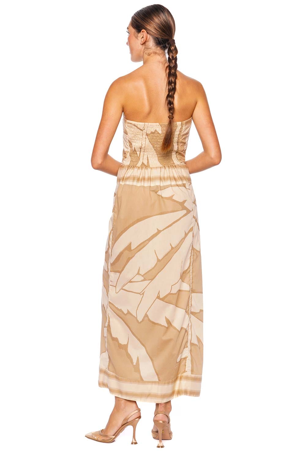 Johanna Ortiz Pontoon Afternoon Palm Print Midi Dress