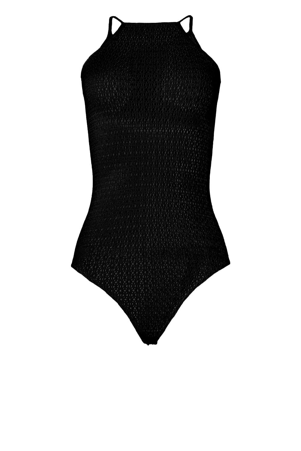 Wolford Daisy Black Net Knit Bodysuit