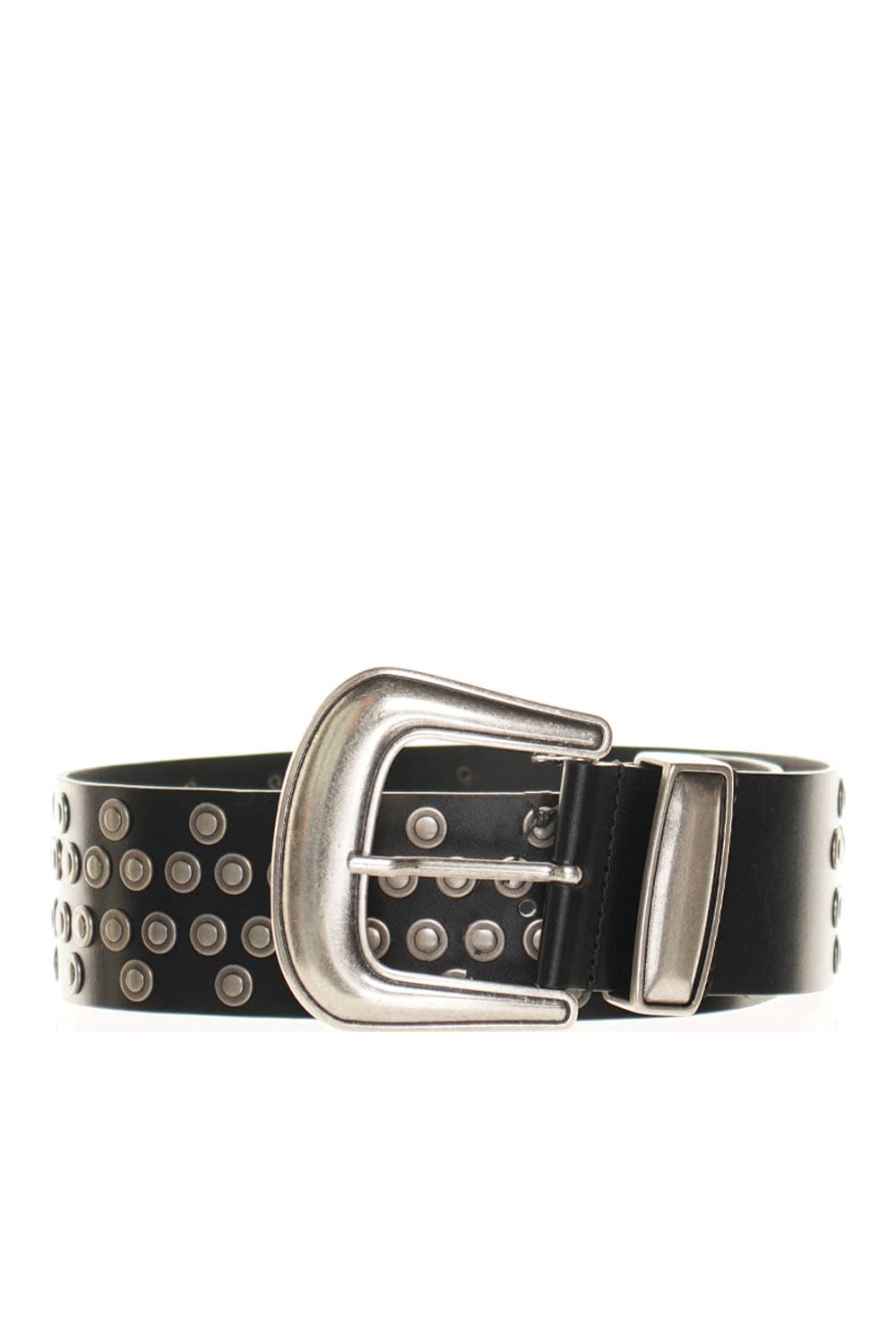 IRO Reol Black Leather Studded Belt