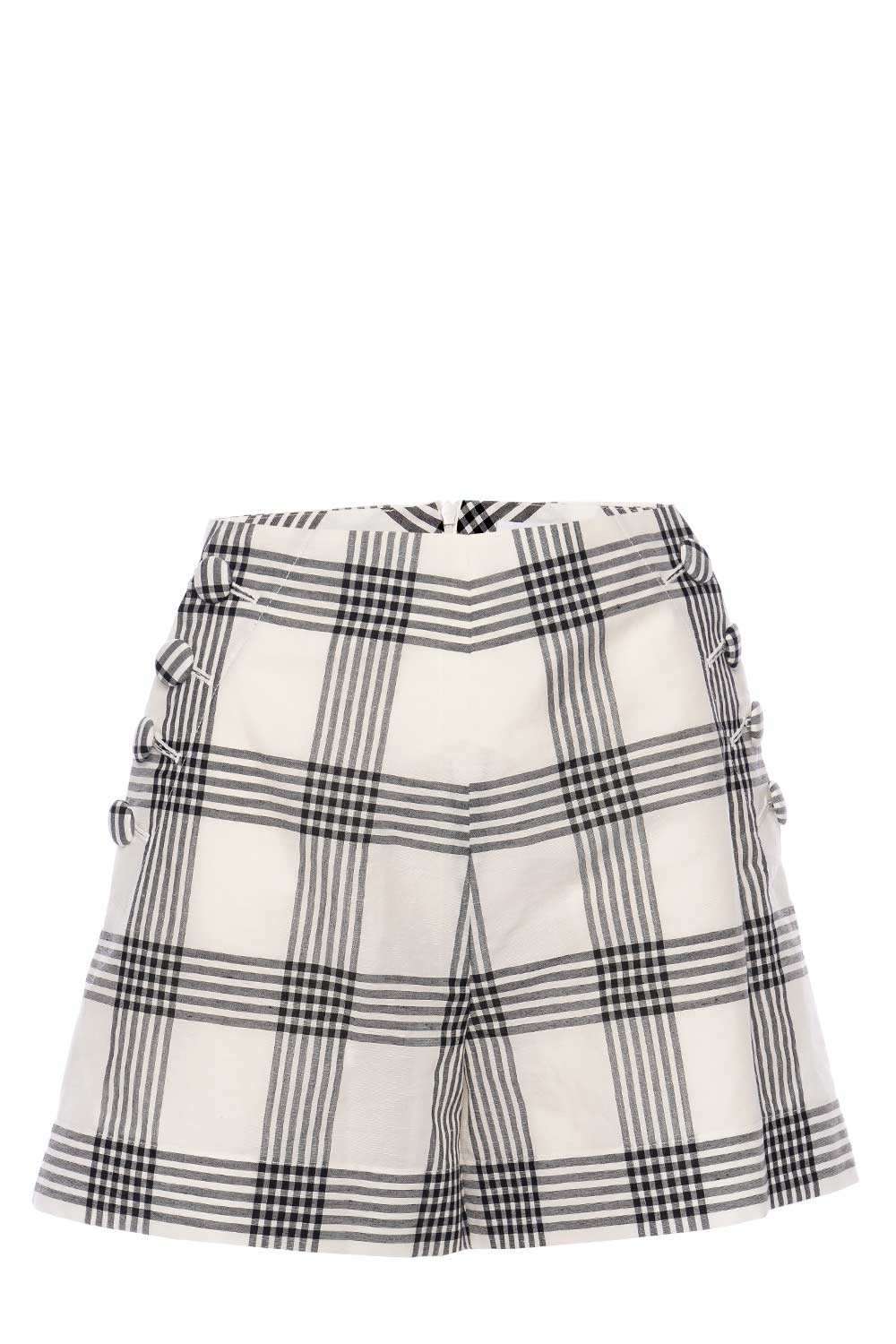 Lisa Marie Fernandez Sailor Black & White Cotton Linen Shorts