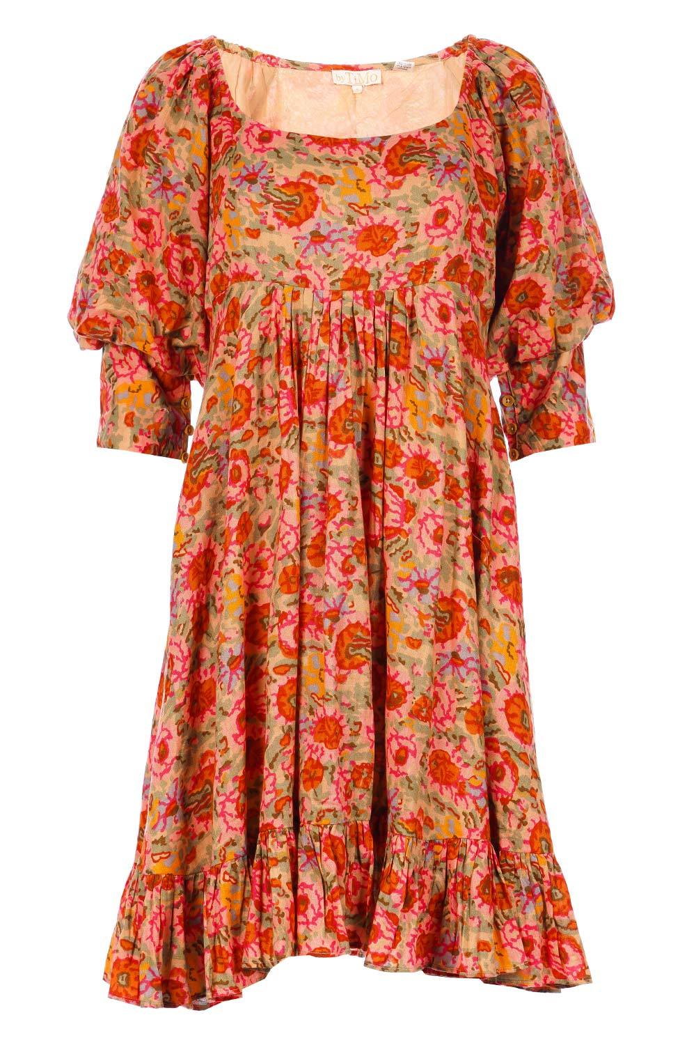byTiMo Bright Field Spring Babydoll Mini Dress