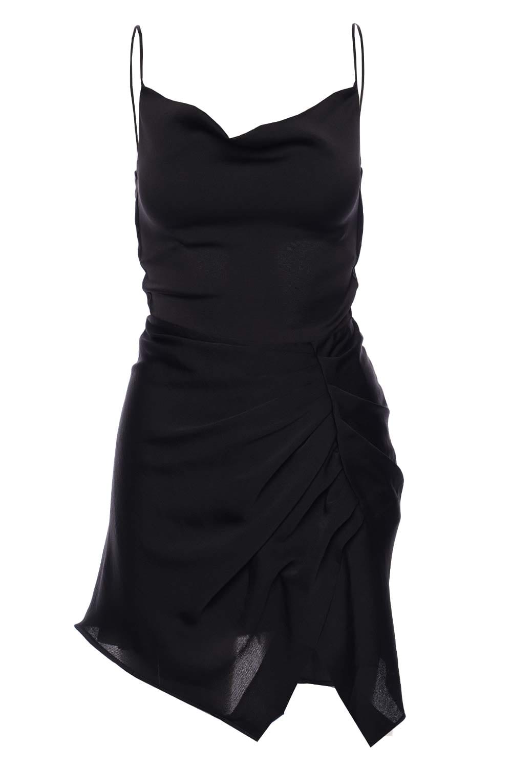 IRO Lipa Black Draped Mini Dress
