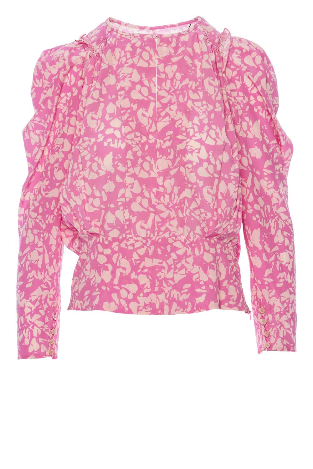 Isabel Marant Zarga Pink Floral Silk Blend Top