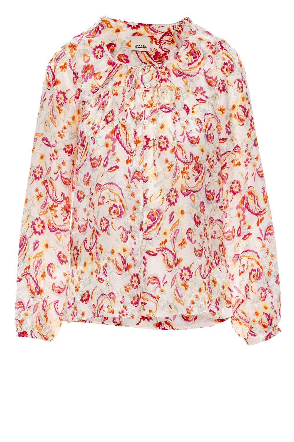 Isabel Marant Prian Floral Printed Silk Blouse