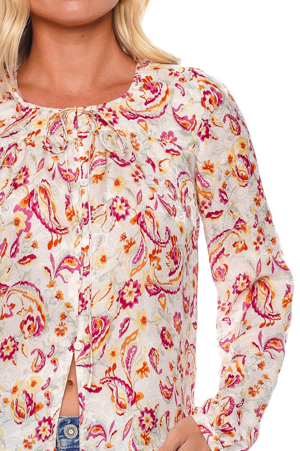 Isabel Marant Prian Floral Printed Silk Blouse