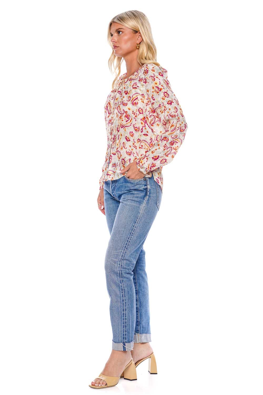 Isabel Marant Prian Floral Printed Silk Blouse