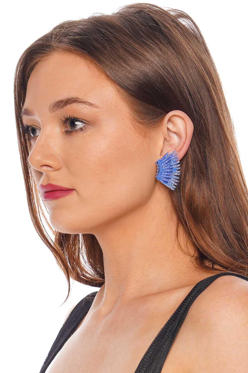 Mignonne Gavigan Mini Madeline Blue Printed Earrings