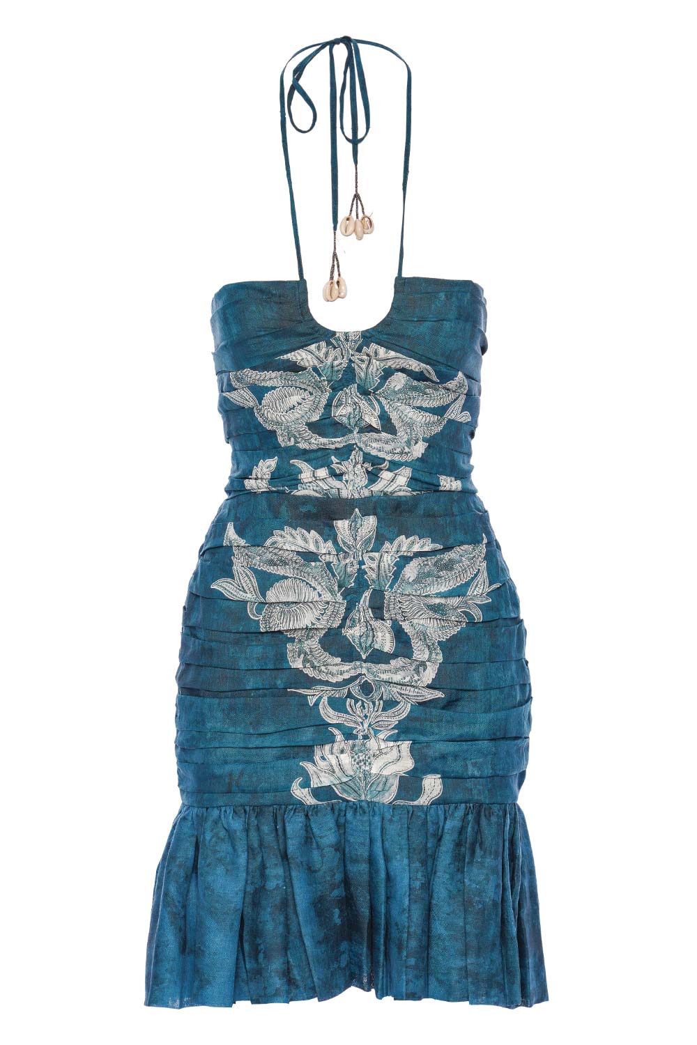 Beatriz Camacho Popa Blue Marmol Mini Dress