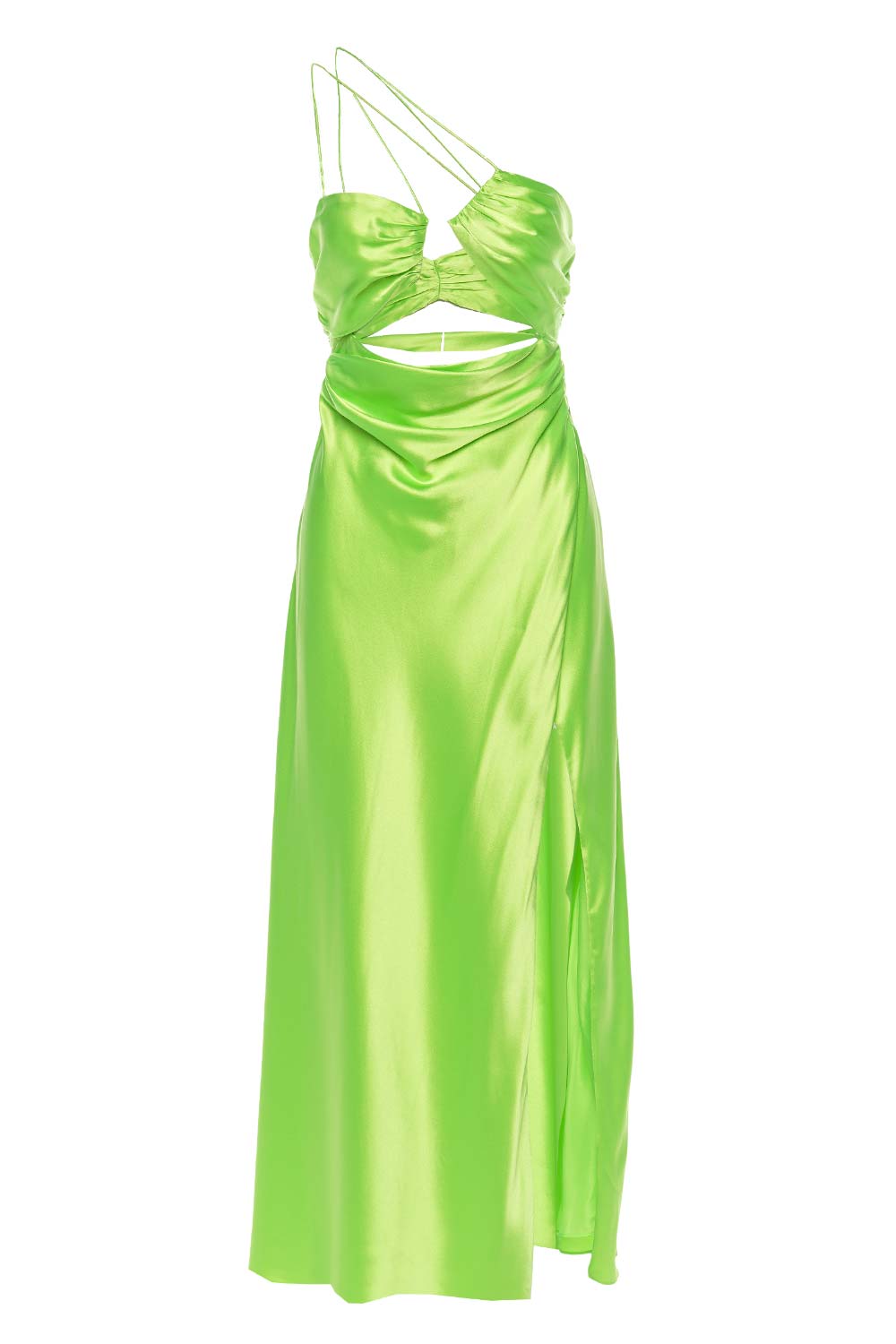 The Sei Parakeet Asymmetrical Strappy Silk Dress