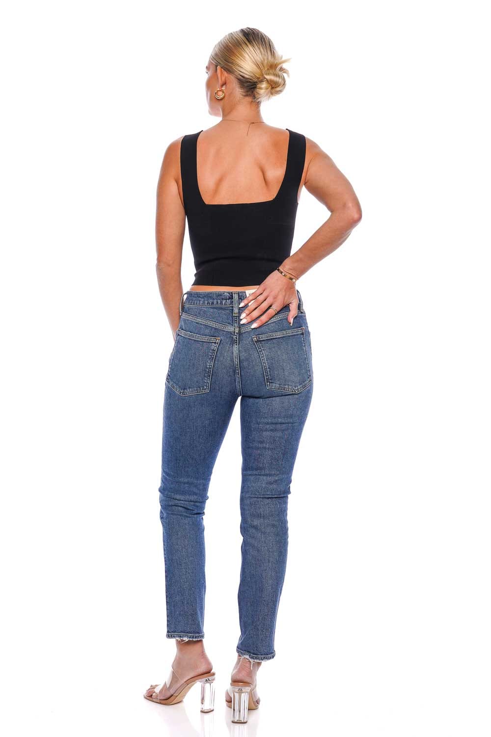AGOLDE Willow Mid Rise Slim Crop Jeans